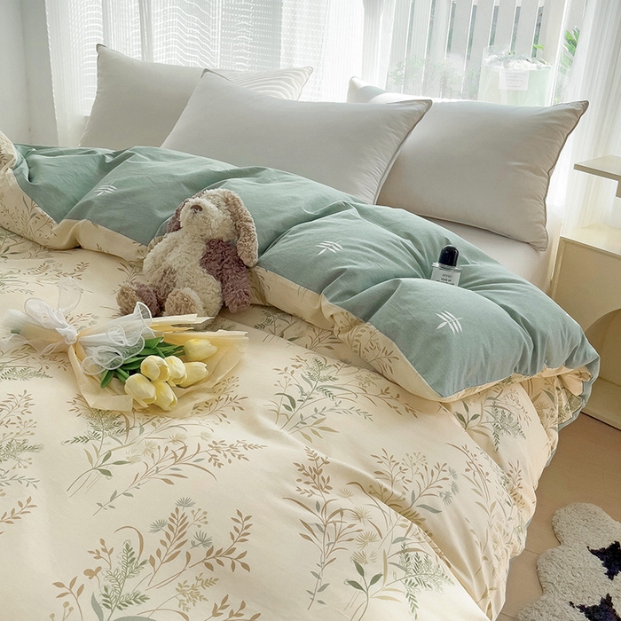 91家纺网 家纺一手货源 找家纺 依庭 2025春夏新款12868全棉纯棉印花卡通系列单被套 被套单件 沐光