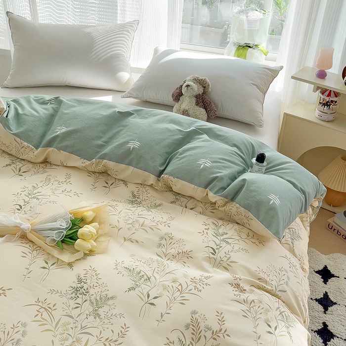 91家纺网 家纺一手货源 找家纺 依庭 2025春夏新款12868全棉纯棉印花卡通系列单被套 被套单件 沐光