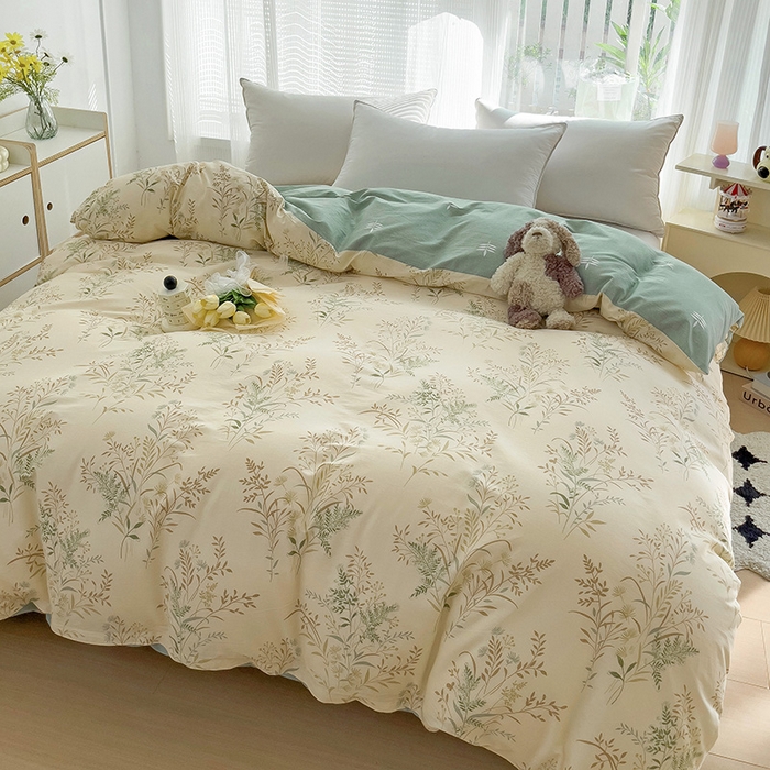 91家纺网 家纺一手货源 找家纺 依庭 2025春夏新款12868全棉纯棉印花卡通系列单被套 被套单件 沐光