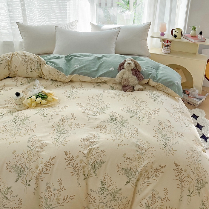 91家纺网 家纺一手货源 找家纺 依庭 2025春夏新款12868全棉纯棉印花卡通系列单被套 被套单件 沐光