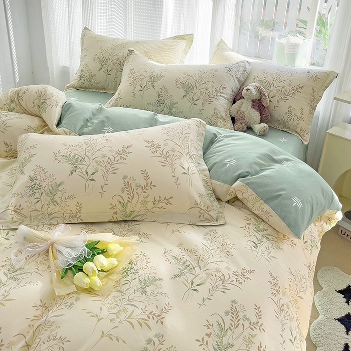 91家纺网 家纺一手货源 找家纺 依庭 2025春夏新款12868全棉纯棉印花卡通系列单被套 被套单件 沐光