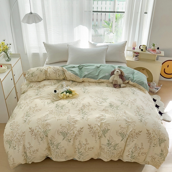 91家纺网 家纺一手货源 找家纺 依庭 2025春夏新款12868全棉纯棉印花卡通系列单被套 被套单件 沐光