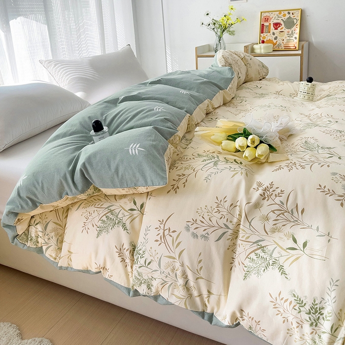 91家纺网 家纺一手货源 找家纺 依庭 2025春夏新款12868全棉纯棉印花卡通系列单被套 被套单件 沐光