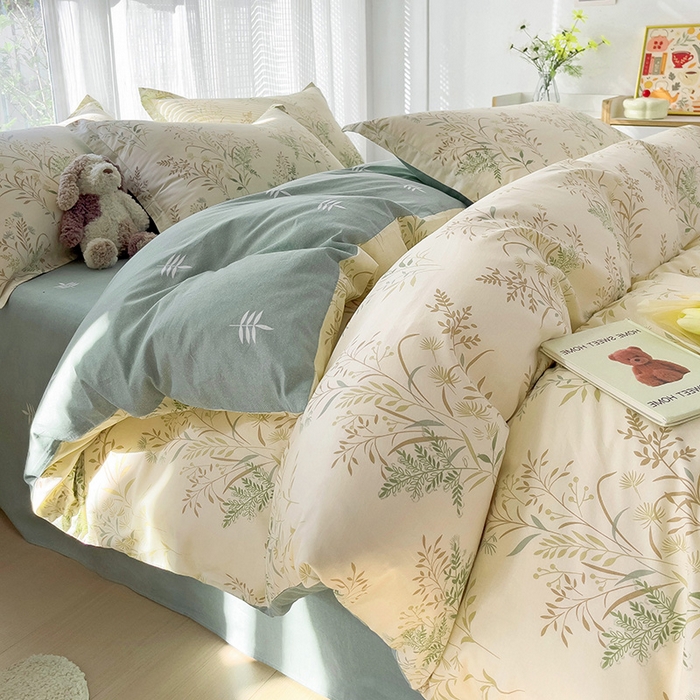 91家纺网 家纺一手货源 找家纺 依庭 2025春夏新款12868全棉纯棉印花卡通系列单被套 被套单件 沐光