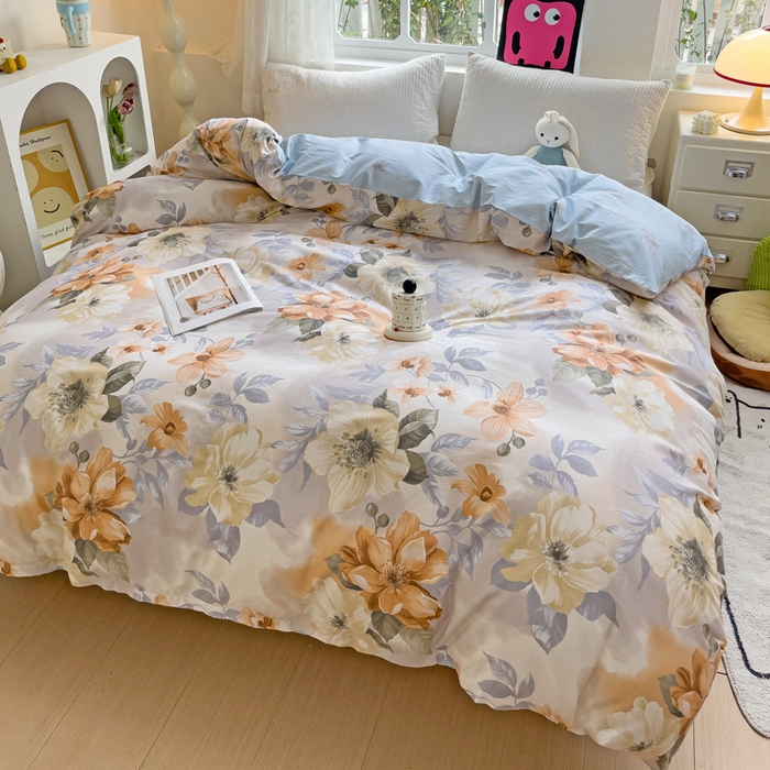 91家纺网 家纺一手货源 找家纺 依庭 2025春夏新款12868全棉纯棉印花卡通系列单被套 被套单件 楠得遇见