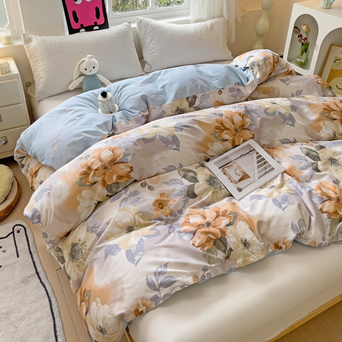 91家纺网 家纺一手货源 找家纺 依庭 2025春夏新款12868全棉纯棉印花卡通系列单被套 被套单件 楠得遇见