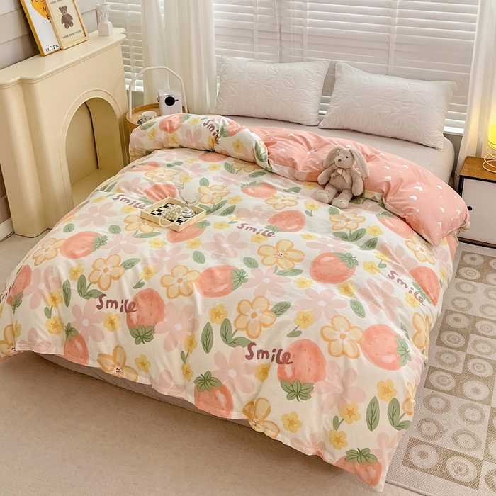 91家纺网 家纺一手货源 找家纺 依庭 2025春夏新款12868全棉纯棉印花卡通系列单被套 被套单件 奇幻曲