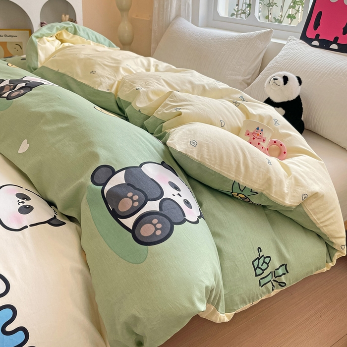 91家纺网 家纺一手货源 找家纺 依庭 2025春夏新款12868全棉纯棉印花卡通系列单被套 被套单件 蓝星绮梦