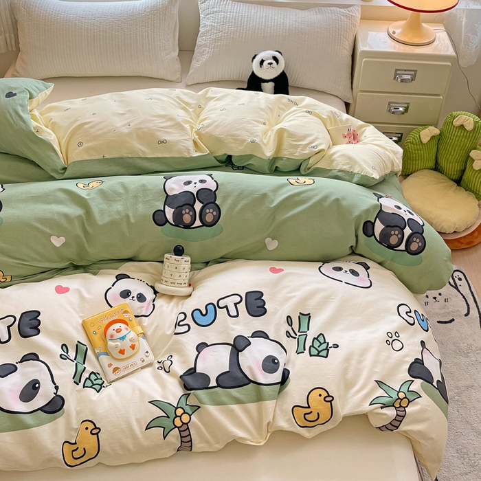 91家纺网 家纺一手货源 找家纺 依庭 2025春夏新款12868全棉纯棉印花卡通系列单被套 被套单件 蓝星绮梦