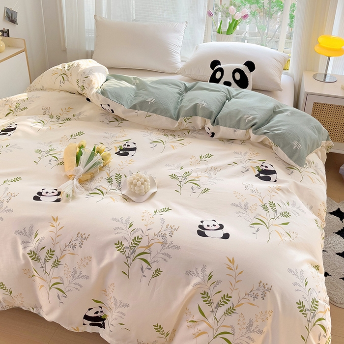 91家纺网 家纺一手货源 找家纺 依庭 2025春夏新款12868全棉纯棉印花卡通系列单被套 被套单件 乐柠-黄