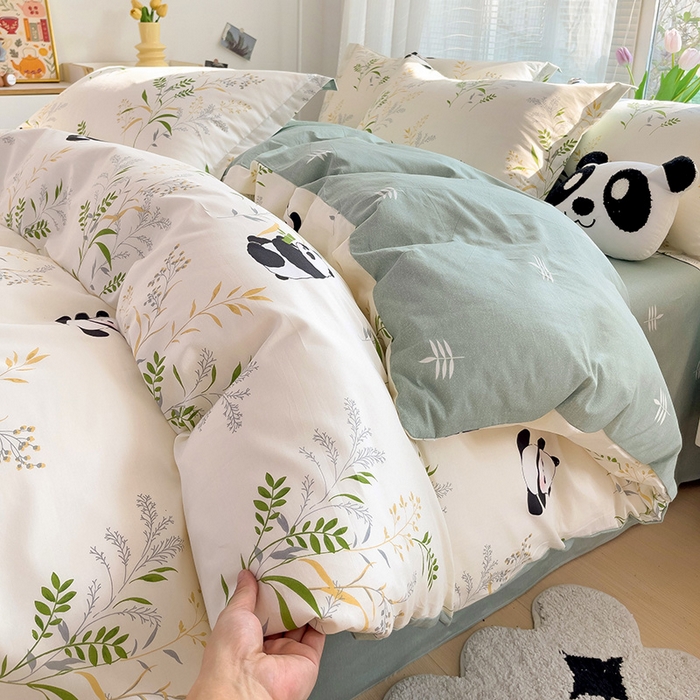 91家纺网 家纺一手货源 找家纺 依庭 2025春夏新款12868全棉纯棉印花卡通系列单被套 被套单件 乐柠-黄