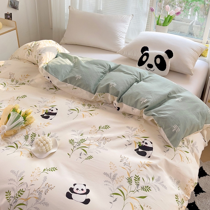 91家纺网 家纺一手货源 找家纺 依庭 2025春夏新款12868全棉纯棉印花卡通系列单被套 被套单件 乐柠-黄