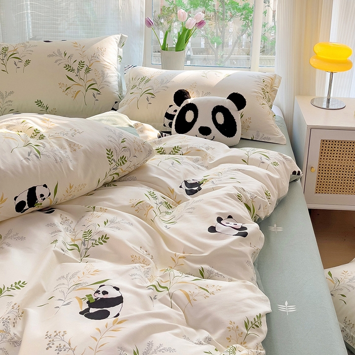 91家纺网 家纺一手货源 找家纺 依庭 2025春夏新款12868全棉纯棉印花卡通系列单被套 被套单件 乐柠-黄