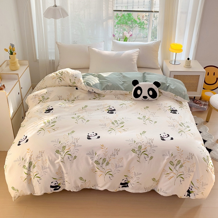 91家纺网 家纺一手货源 找家纺 依庭 2025春夏新款12868全棉纯棉印花卡通系列单被套 被套单件 乐柠-黄