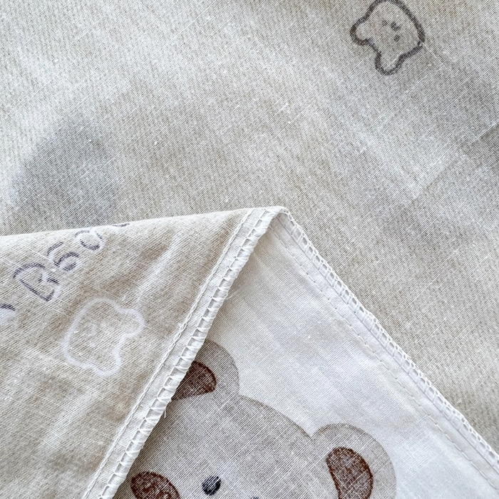 91家纺网 家纺一手货源 找家纺 依庭 2025春夏新款12868全棉纯棉印花卡通系列单被套 被套单件 茉婉-灰