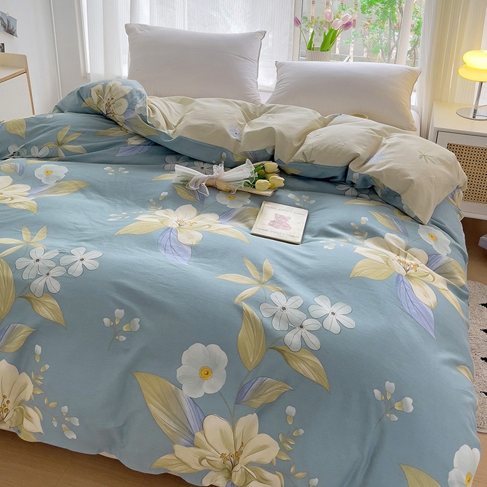 91家纺网 家纺一手货源 找家纺 依庭 2025春夏新款12868全棉纯棉印花卡通系列单被套 被套单件 青禾