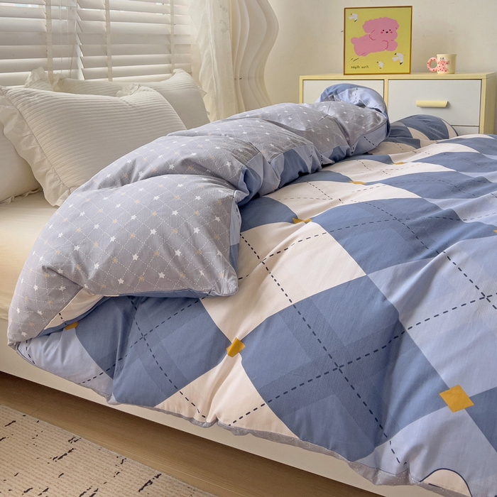 91家纺网 家纺一手货源 找家纺 依庭 2025春夏新款12868全棉纯棉印花卡通系列单被套 被套单件 太空奇遇