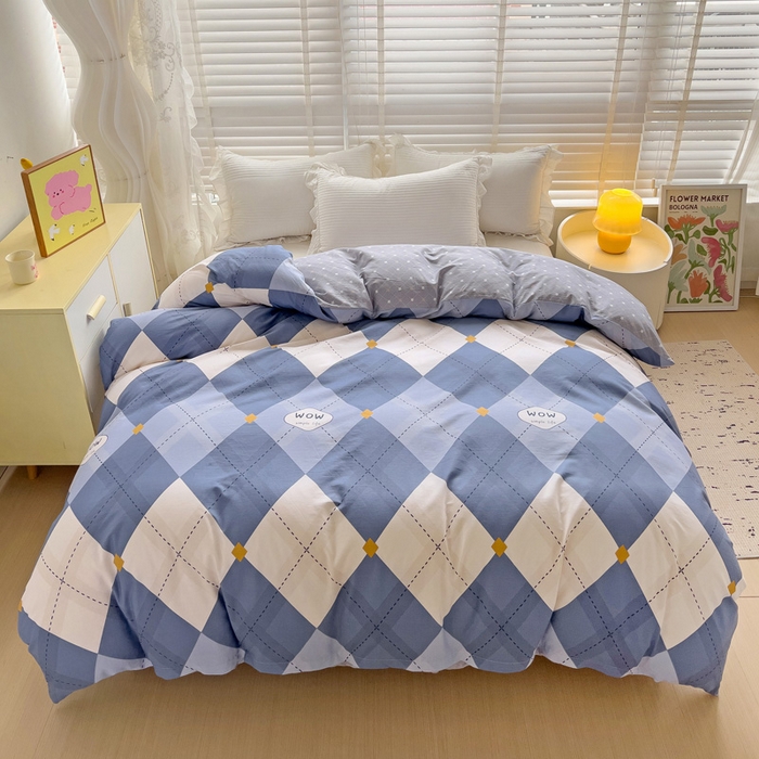 91家纺网 家纺一手货源 找家纺 依庭 2025春夏新款12868全棉纯棉印花卡通系列单被套 被套单件 太空奇遇