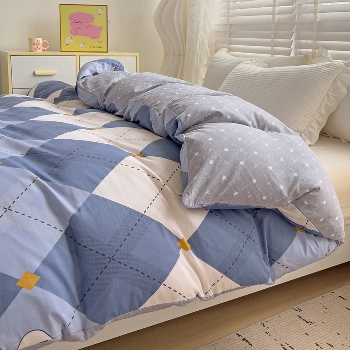 91家纺网 家纺一手货源 找家纺 依庭 2025春夏新款12868全棉纯棉印花卡通系列单被套 被套单件 太空奇遇