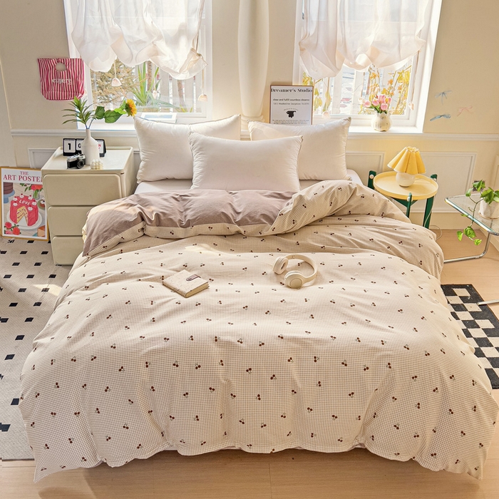 91家纺网 家纺一手货源 找家纺 依庭 2025春夏新款12868全棉纯棉印花卡通系列单被套 被套单件 糖果影院