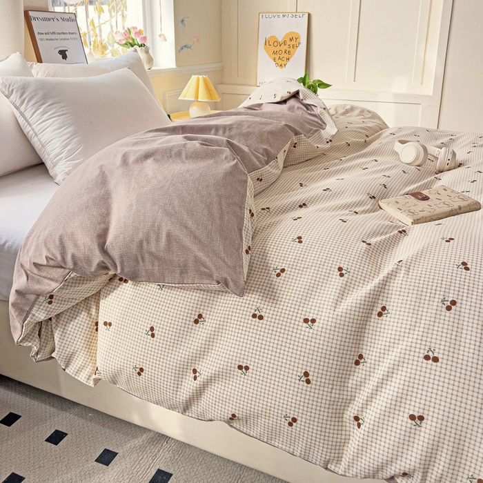 91家纺网 家纺一手货源 找家纺 依庭 2025春夏新款12868全棉纯棉印花卡通系列单被套 被套单件 糖果影院