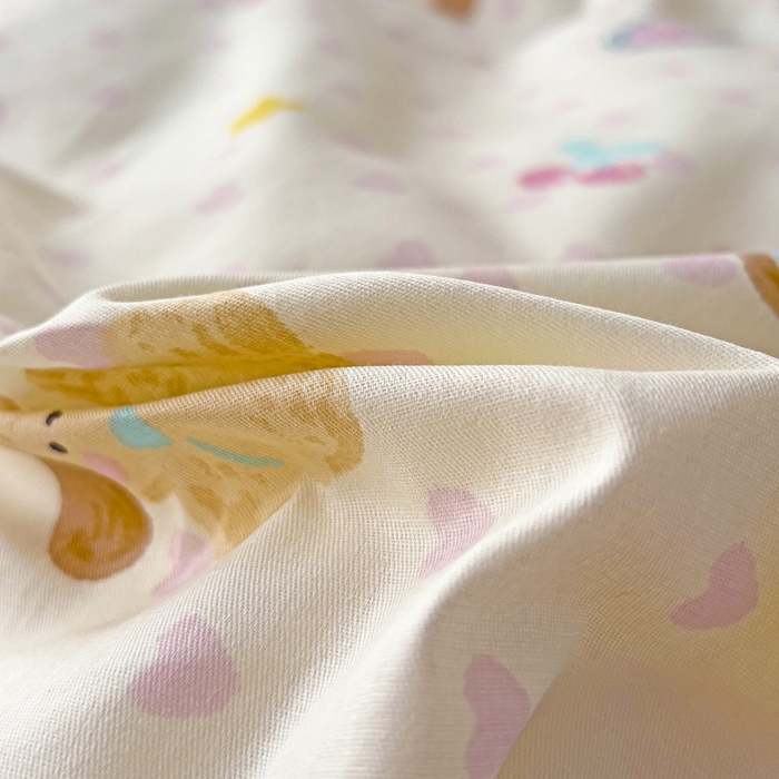 91家纺网 家纺一手货源 找家纺 依庭 2025春夏新款12868全棉纯棉印花卡通系列单被套 被套单件 糖果影院