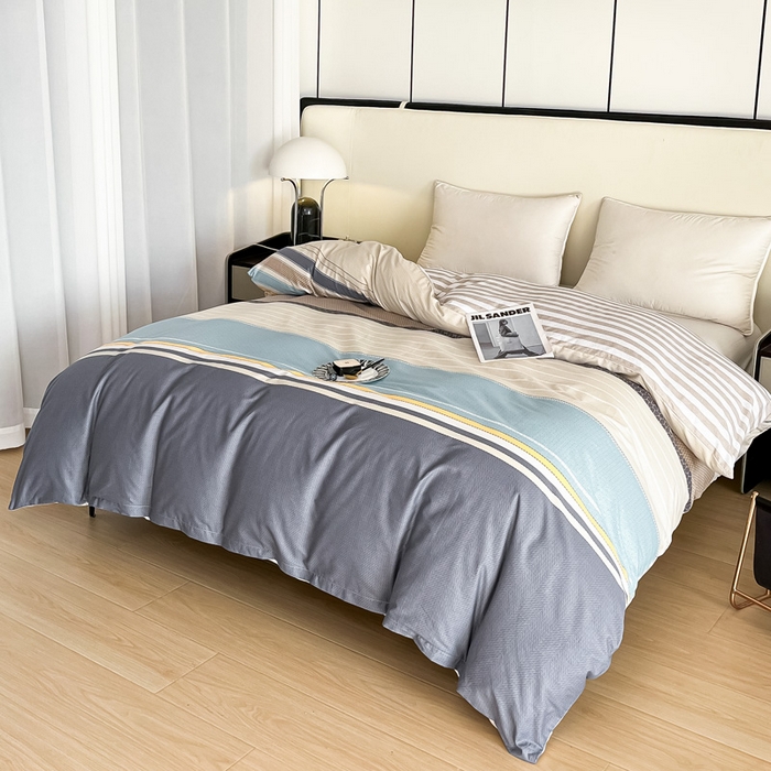 91家纺网 家纺一手货源 找家纺 依庭 2025春夏新款12868全棉纯棉印花卡通系列单被套 被套单件 莫兰迪