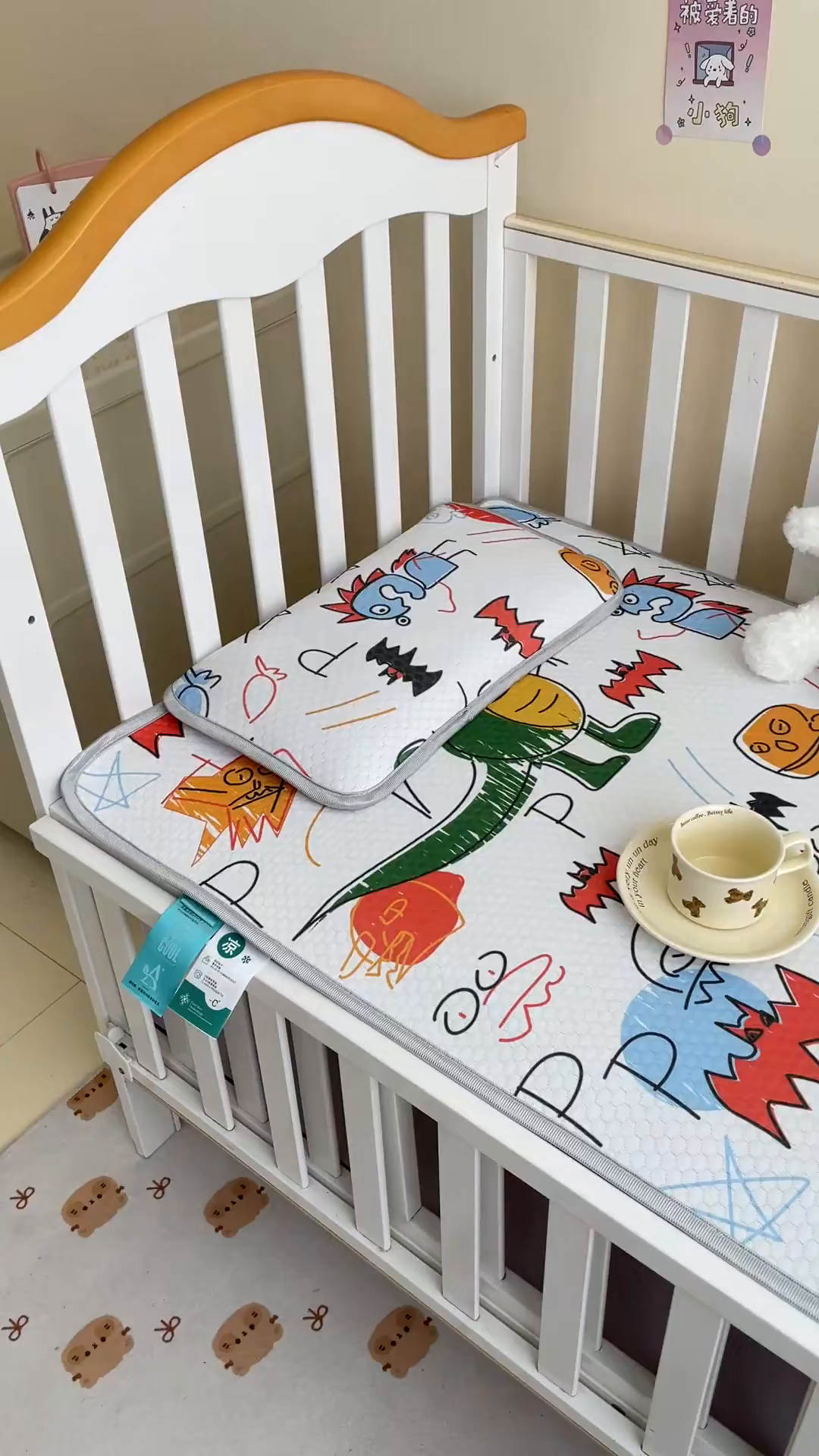 91家纺网 家纺一手货源 找家纺 小叮当家纺仓储工厂店 （提供买家秀 爆款花型 不断货）2025新款冰豆豆儿童卡通凉席床席 恐龙
