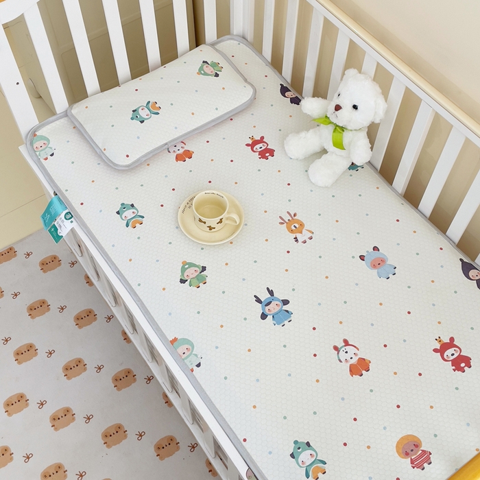 91家纺网 家纺一手货源 找家纺 （总）小叮当家纺仓储工厂店 （提供买家秀 爆款花型 不断货）2025新款冰豆豆儿童卡通凉席床席