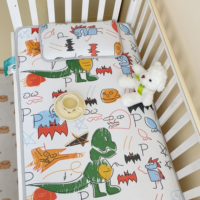 91家纺网 家纺一手货源 找家纺 （总）小叮当家纺仓储工厂店 （提供买家秀 爆款花型 不断货）2025新款冰豆豆儿童卡通凉席床席