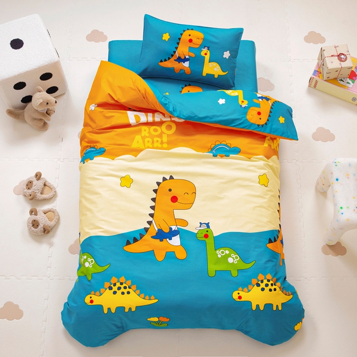 91家纺网 家纺一手货源 找家纺 （总）2025年新款幼儿园全棉被子三件套宝宝入园纯棉六件套被褥午睡被套