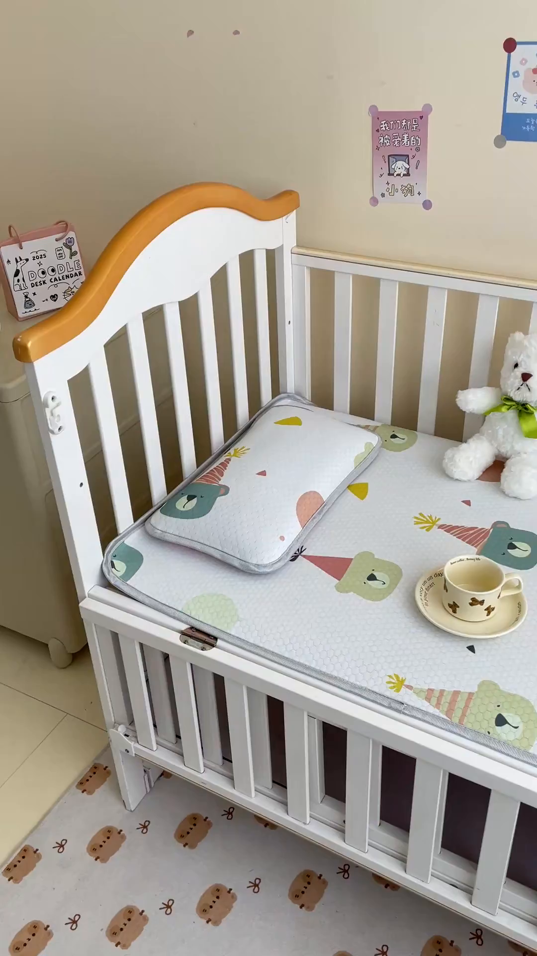 91家纺网 家纺一手货源 找家纺 小叮当家纺仓储工厂店 （提供买家秀 爆款花型 不断货）2025新款冰豆豆儿童卡通凉席床席 菠萝小熊