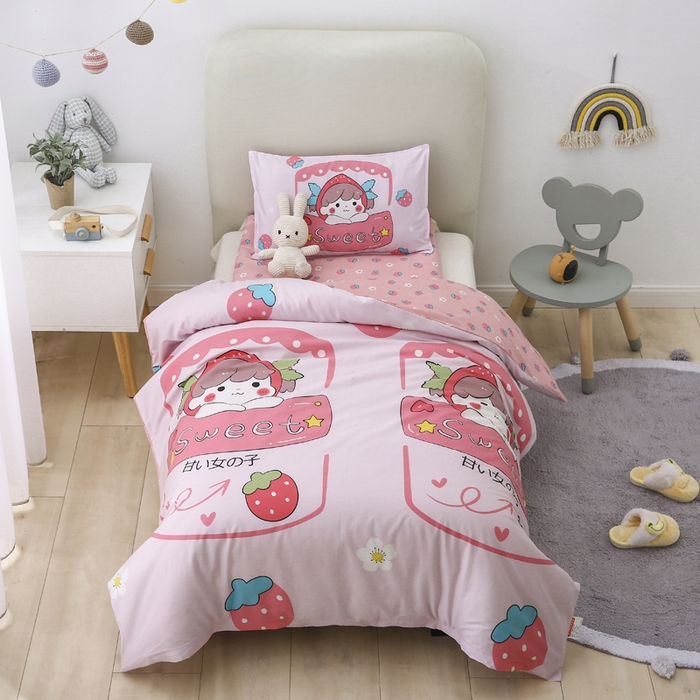 91家纺网 家纺一手货源 找家纺 （总）2025年新款幼儿园全棉被子三件套宝宝入园纯棉六件套被褥午睡被套