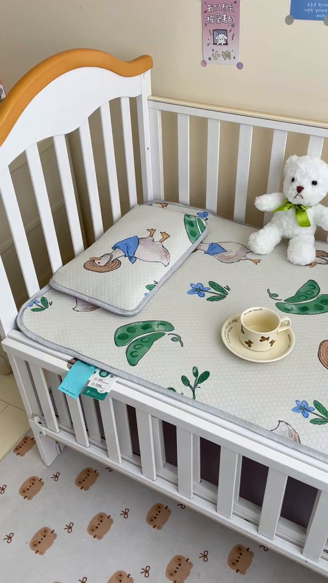 91家纺网 家纺一手货源 找家纺 小叮当家纺仓储工厂店 （提供买家秀 爆款花型 不断货）2025新款冰豆豆儿童卡通凉席床席 小鸭子
