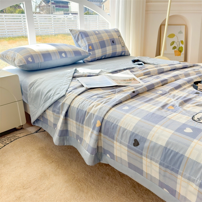 91家纺网 家纺一手货源 找家纺 （总）蓝雀翎 2025新款全棉印花新疆棉花夏被