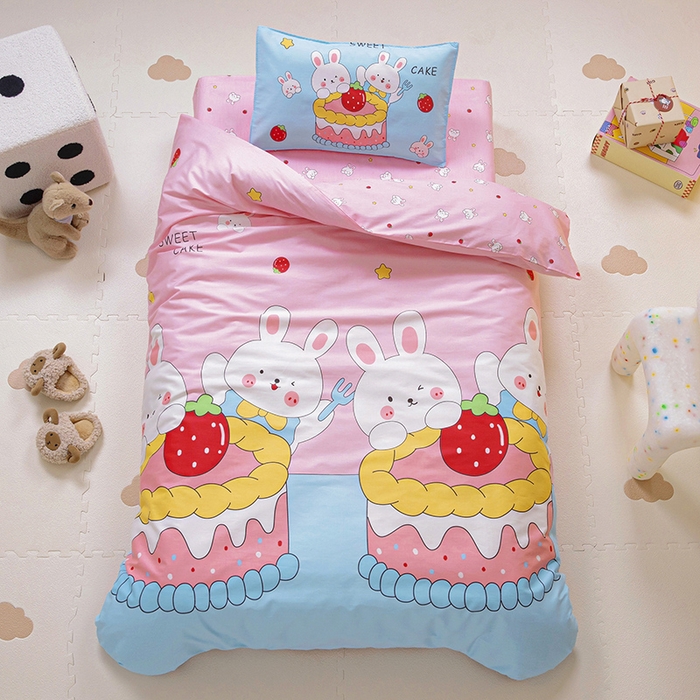 91家纺网 家纺一手货源 找家纺 （总）2025年新款幼儿园全棉被子三件套宝宝入园纯棉六件套被褥午睡被套