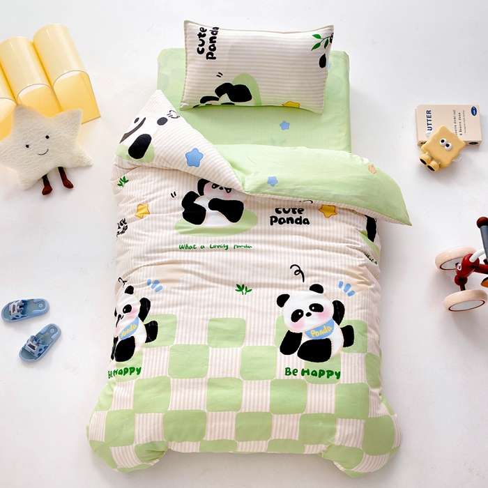 91家纺网 家纺一手货源 找家纺 （总）2025年新款幼儿园全棉被子三件套宝宝入园纯棉六件套被褥午睡被套