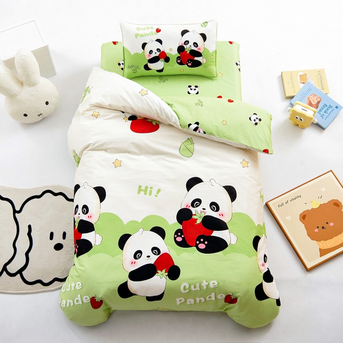 91家纺网 家纺一手货源 找家纺 （总）2025年新款幼儿园全棉被子三件套宝宝入园纯棉六件套被褥午睡被套