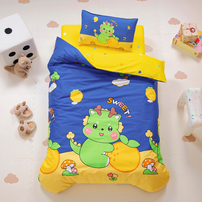 91家纺网 家纺一手货源 找家纺 （总）2025年新款幼儿园全棉被子三件套宝宝入园纯棉六件套被褥午睡被套