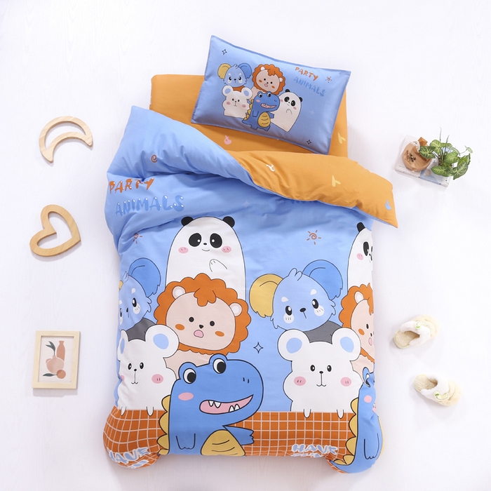 91家纺网 家纺一手货源 找家纺 （总）2025年新款幼儿园全棉被子三件套宝宝入园纯棉六件套被褥午睡被套