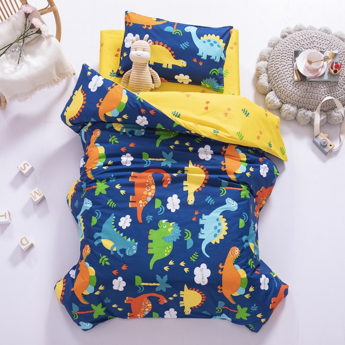 91家纺网 家纺一手货源 找家纺 （总）2025年新款幼儿园全棉被子三件套宝宝入园纯棉六件套被褥午睡被套