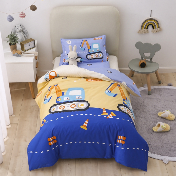 91家纺网 家纺一手货源 找家纺 （总）2025年新款幼儿园全棉被子三件套宝宝入园纯棉六件套被褥午睡被套