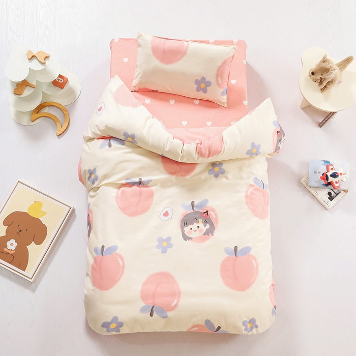 91家纺网 家纺一手货源 找家纺 （总）2025年新款幼儿园全棉被子三件套宝宝入园纯棉六件套被褥午睡被套
