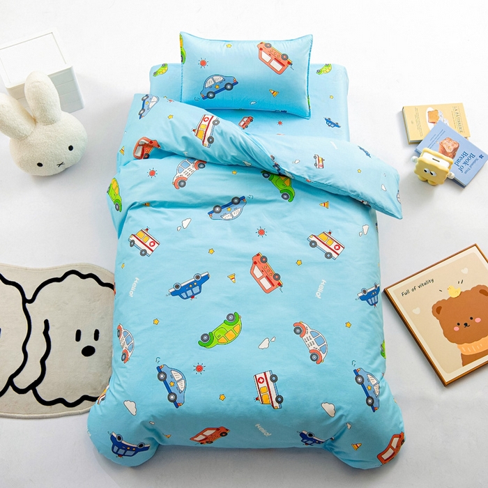 91家纺网 家纺一手货源 找家纺 （总）2025年新款幼儿园全棉被子三件套宝宝入园纯棉六件套被褥午睡被套