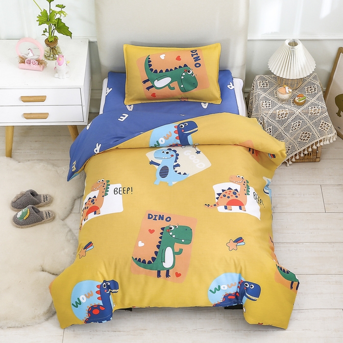 91家纺网 家纺一手货源 找家纺 （总）2025年新款幼儿园全棉被子三件套宝宝入园纯棉六件套被褥午睡被套