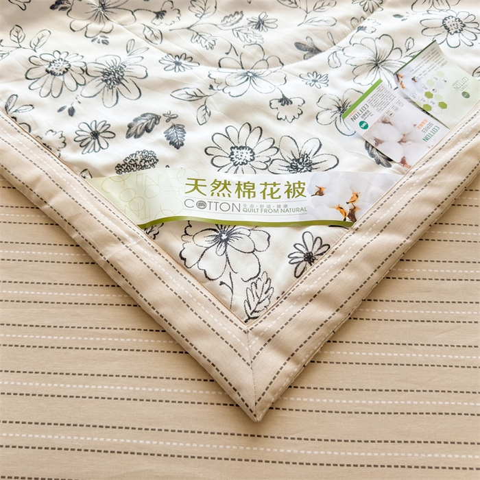 91家纺网 家纺一手货源 找家纺 蓝雀翎 2025新款全棉印花新疆棉花夏被 迪克奥莱