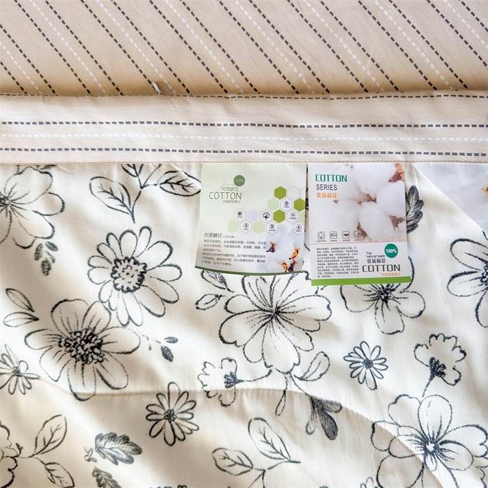 91家纺网 家纺一手货源 找家纺 蓝雀翎 2025新款全棉印花新疆棉花夏被 迪克奥莱