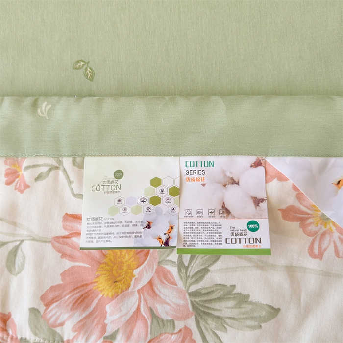 91家纺网 家纺一手货源 找家纺 蓝雀翎 2025新款全棉印花新疆棉花夏被 漫日之夏