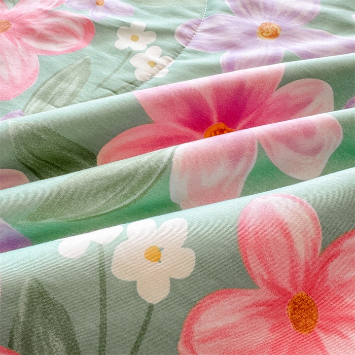 91家纺网 家纺一手货源 找家纺 蓝雀翎 2025新款全棉印花新疆棉花夏被 午后馨香