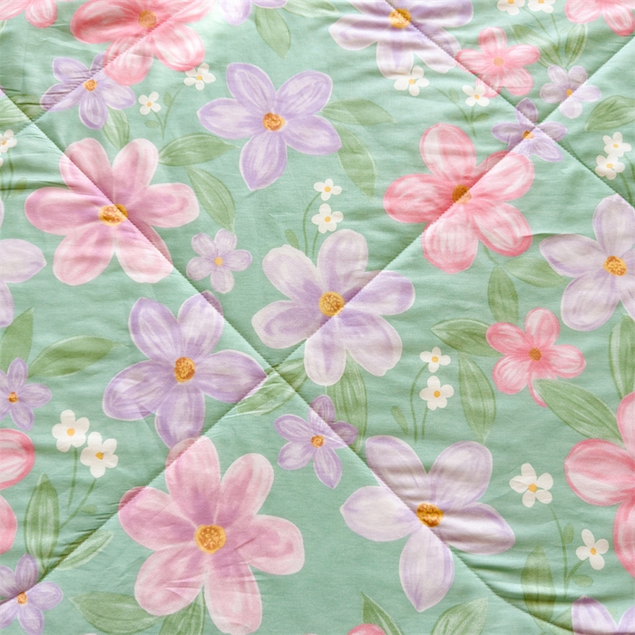 91家纺网 家纺一手货源 找家纺 蓝雀翎 2025新款全棉印花新疆棉花夏被 午后馨香